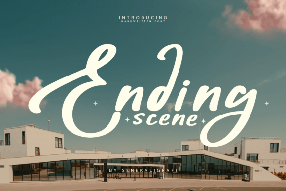 Ending Scene: A Playful Handwriting Font for Makers