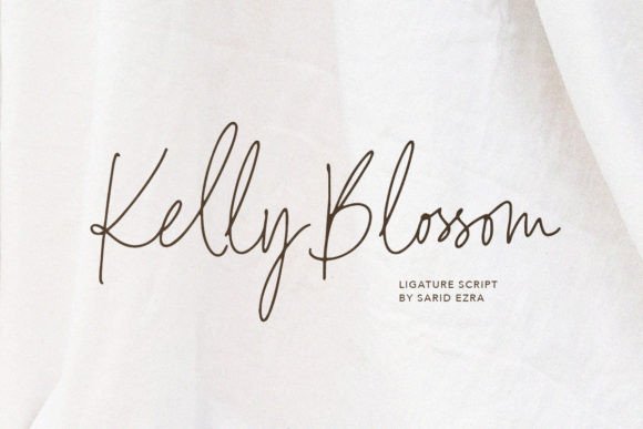 Kelly Blossom: A Modern Handwritten Script for Editorial Warmth
