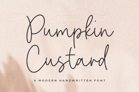 Pumpkin Custard: A Modern Handwritten Font for Polished Digital Brands